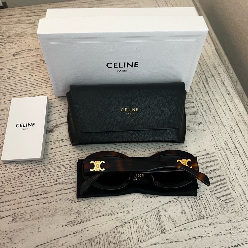 Celine Tortoise Shell Sunglasses - Picture 6 of 12